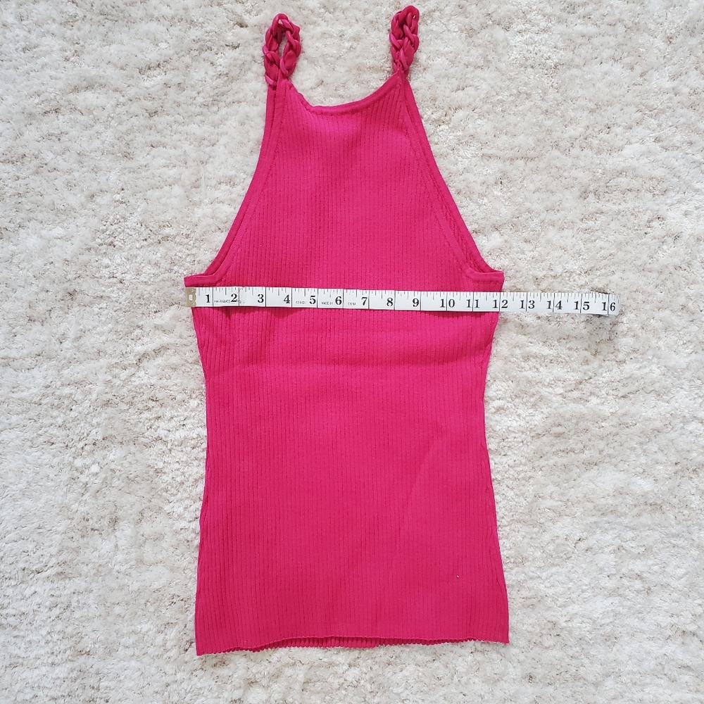 INC International Concepts Fuchsia Ribbed Tank Top - Picture 4 of 5